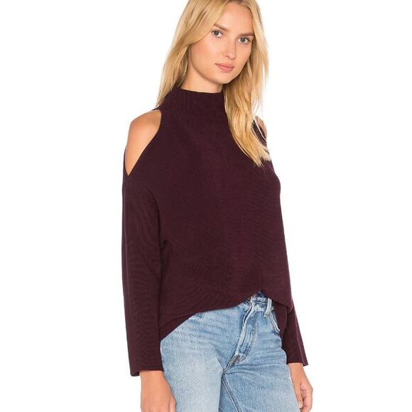 SALE 525 America Mock Neck Cold Shoulder Sweater Womens Over Size XS - Picture 9 of 9